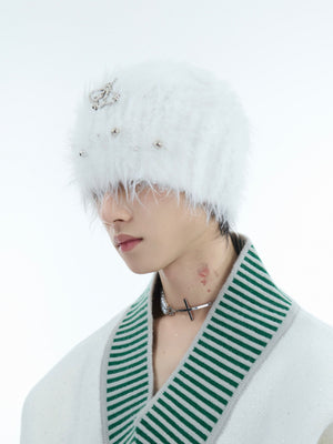 Fuzzy Knit Flat-Brim Hat - product image 3