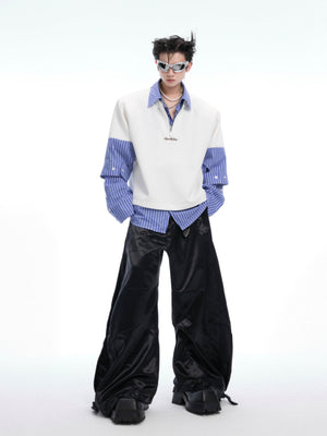 Relaxed Faux-Two-Piece Striped Shirt - product image 5