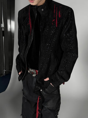 Stardust Suede Stand Collar Jacket - product image 4