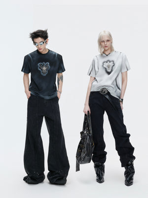 Hand-Painted Colorblock Shoulder T-Shirt - product image 5