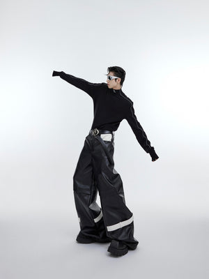 Reflective Brushed Mock Neck Top - product image 3