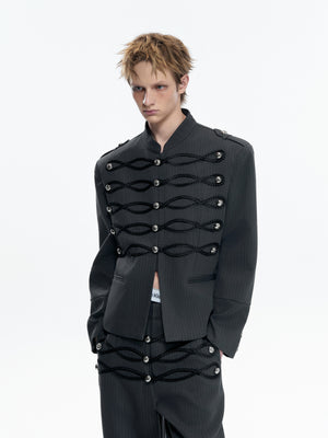 Napoleon Faux Leather Stripe Jacket - product image 2