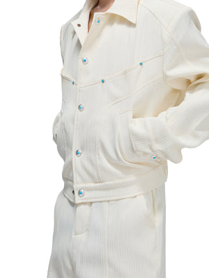 Wheat-Grain Texture Jacket & Straight Pants - product image 5