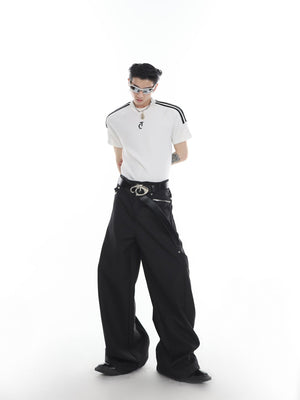 Three-Stripe Textured Fitted Tee - product image 4