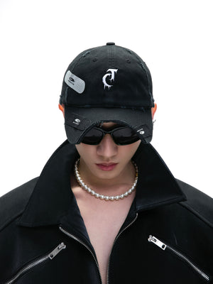 Distressed Patchwork Baseball Cap - product image 1