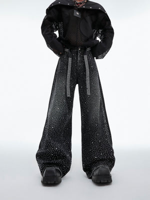 Crystal-Detail Relaxed Straight-Leg Jeans - product image 1
