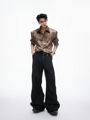 Pearl-Trimmed Cotton Tie Shirt - product image 4