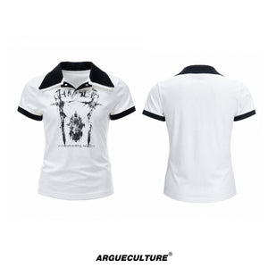 Contrast Panel Double-Collar T-Shirt - variant image 7