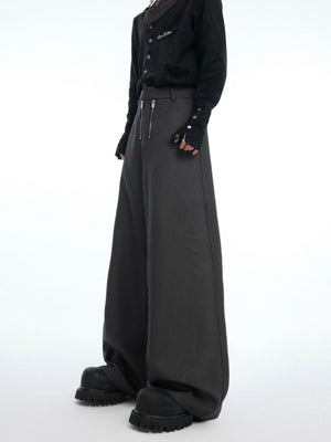 Metal Double-Zip Straight-Leg Trousers - product image 2