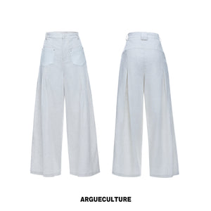Embroidered Stripe Shirt & Wide-Leg Pants - variant image 9