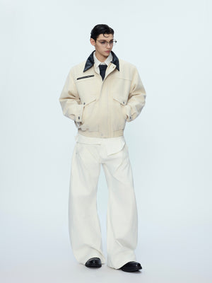 Contrast Lapel Workwear Jacket - product image 3