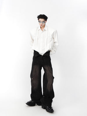 Metal Stud Cropped Shirt - product image 4
