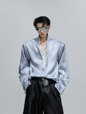 Layered Lace-Panel Shirt - product image 2