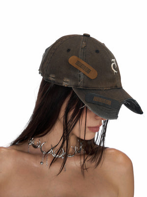 Distressed Patchwork Baseball Cap - product image 2