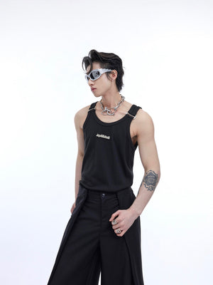 Metal-Trim Fitted Tank Vest - product image 1