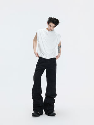 Modal Cotton Sleeveless Embroidered Tee - product image 3
