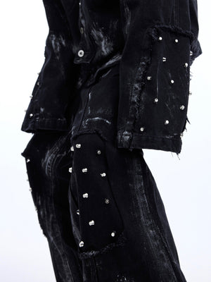 Distressed Painted Denim Jacket - product image 4