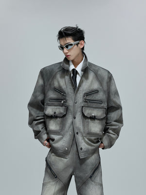 Cement Gray Denim Jacket or Flare Pants - product image 3