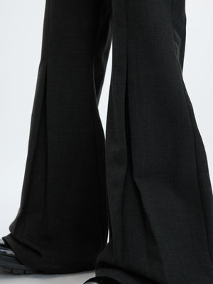 Pleated Wool-Blend Micro-Flare Trousers - product image 5