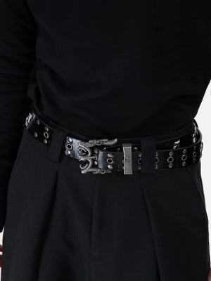 Retro Metal Logo Studded Belt - product image 2