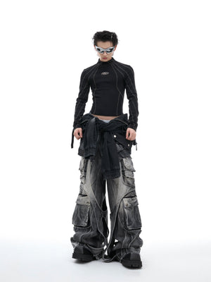 Cropped Mock-Neck Long-Sleeve T-Shirt - product image 4