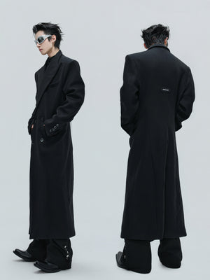 Asymmetric Wool-Blend Long Coat - product image 3