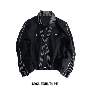 Striped Ribbon Zip Sweatshirt & Flared Pants - product image 5