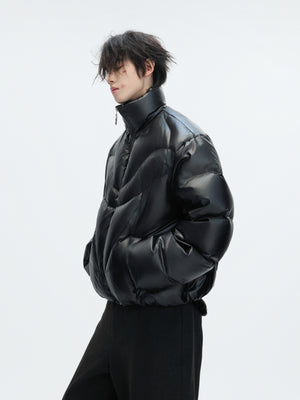 Asymmetric Black Duck Down Jacket - product image 4