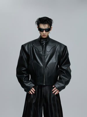 Sculpted Faux Leather Moto Jacket - product image 5