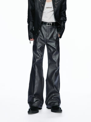 Silver High-Waist Micro-Flare Trousers - product image 4