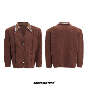 Pearl-Trimmed Wool Blend Cardigan - product image 5