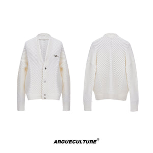 Ribbed V-Neck Relaxed Cardigan Sweater - product image 5
