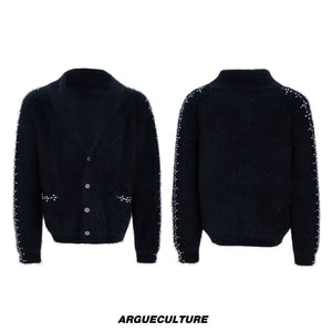 Contrast Stripe Wool-Blend Cardigan - product image 5