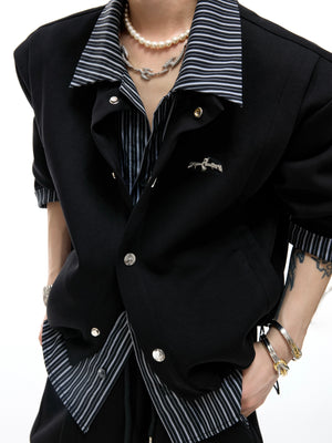 Color-Block Stripe Panel Cardigan - product image 4