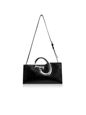 PU Trapezoid Shoulder Bag with Metal Handle - product image 1