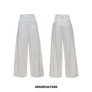 Embroidered Stripe Shirt & Wide-Leg Pants - variant image 11