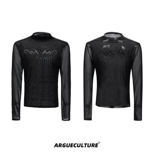 Embossed Mesh Long-Sleeve Tee - product image 5