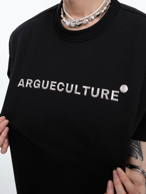 Metal Logo Shoulder-Pad T-Shirt - product image 4