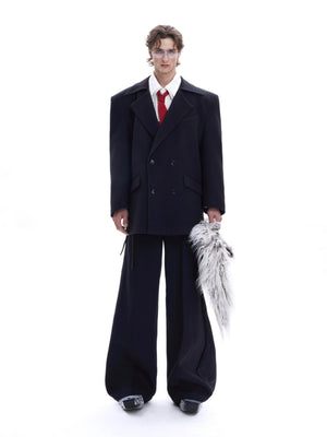 Deconstructed Relaxed Straight-Leg Trousers - product image 5