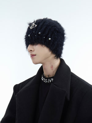 Fuzzy Knit Flat-Brim Hat - product image 1