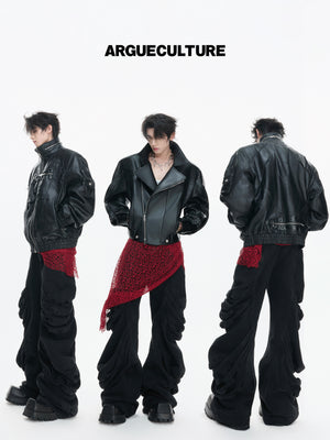 Deconstructed Washed Straight-Leg Jeans - product image 4