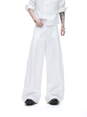 Embroidered Stripe Shirt & Wide-Leg Pants - product image 5