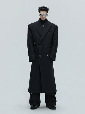 Asymmetric Wool-Blend Long Coat - product image 5