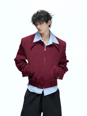 Faux-Layer Cropped Boxy Jacket - product image 1