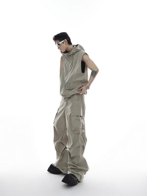 Deconstructed Hooded Vest and Cargo Pants - product image 2