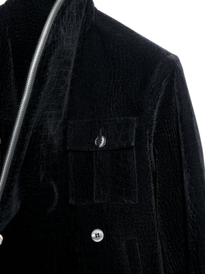 Crocodile-Texture Double-Zip Jacket - product image 4