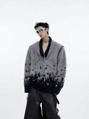 Gradient V-Neck Knit Sweater - product image 5
