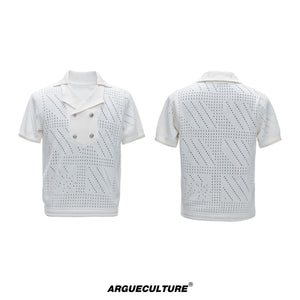 Openwork Embroidered Knit Polo - product image 5