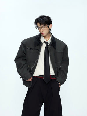 Contrast Lapel Workwear Jacket - product image 2