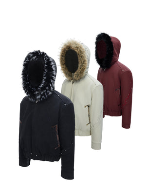 Cropped Faux Leather Zip Jacket - product image 1